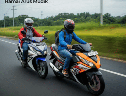 Tips Aman Naik Motor Saat Ramai Arus Mudik